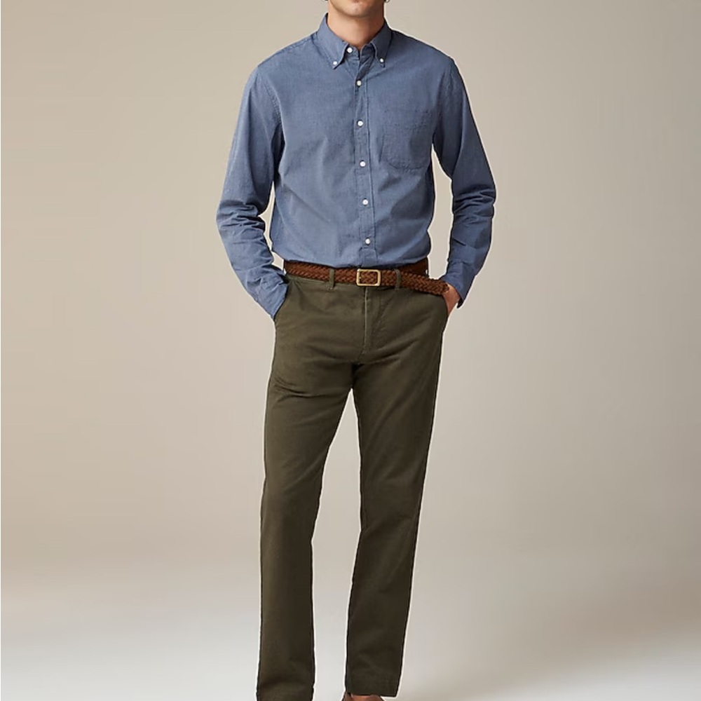 NWT Mens Olive Green J. Crew 770 Straight Chino Pants 33x32